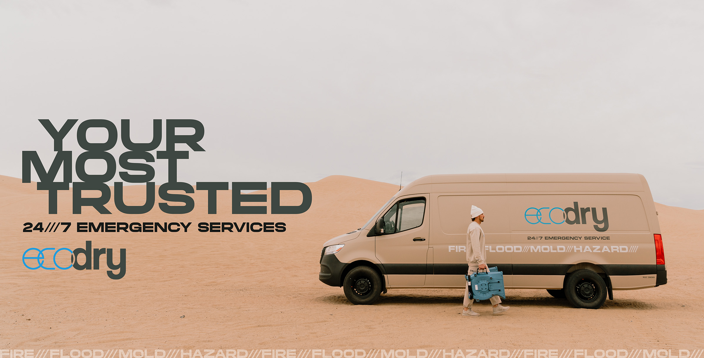 EcoDry van in desert